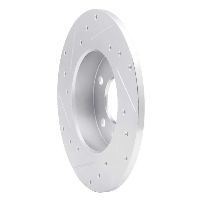 Chevrolet Zafira Brake Rotor (1) - Rear Right - R1 Concepts - Drilled & Slotted - Silver - `02-`08